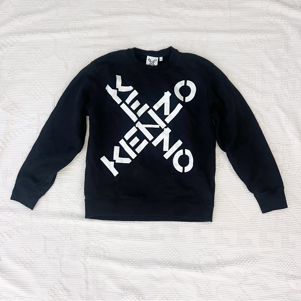 KENZO Sport Big X Sweatshirt Black White Logo Crew
